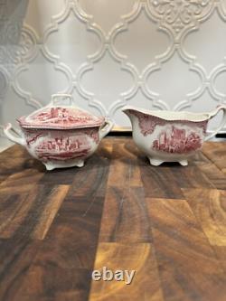 Johnson Bros Old Britain Castles 13 Pc Tea Set Teapot/Cream Sugar/Cups/Saucers