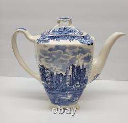 Johnson Bros Old Britain Castles Blarney Blue Coffee Pot