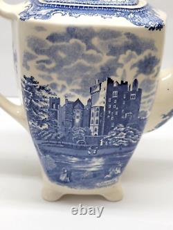 Johnson Bros Old Britain Castles Blarney Blue Coffee Pot