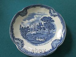 Johnson Bros Old Britain Castles Blue 3 Cups Saucers