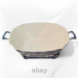 Johnson Bros Old Britain Castles Blue Transferware Tureen w Lid & Ladle England