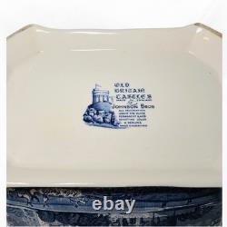 Johnson Bros Old Britain Castles Blue Transferware Tureen w Lid & Ladle England