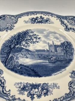 Johnson Bros Old Britain Castles Blue Willow Platter Oval England Vintage 1930's