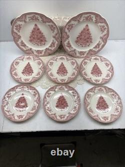 Johnson Bros Old Britain Castles Christmas Salad Set Of 6 & 2 Dinner Plates