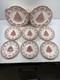 Johnson Bros Old Britain Castles Christmas Salad Set Of 6 & 2 Dinner Plates