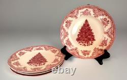 Johnson Bros Old Britain Castles Pink Christmas Tree 11 Oval Platter EUC