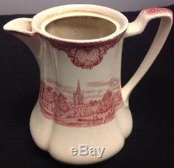 Johnson Bros. Old Britain Castles Pink(Crown Stamp) Mini Coffee Pot/Cups/Saucers