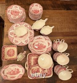 Johnson Bros Old Britain Castles Pink Dish Set