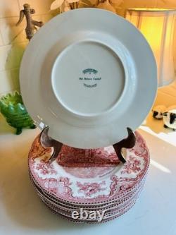 Johnson Bros Old Britain Castles Pink Transfer Wear 28 Piece Dinner Plates Mugs