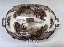 Johnson Bros Old Britain Castles Soup Tureen With LID Multicolored Rectangular