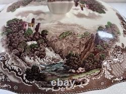 Johnson Bros Old Britain Castles Soup Tureen With LID Multicolored Rectangular