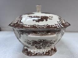 Johnson Bros Old Britain Castles Soup Tureen With LID Multicolored Rectangular