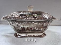 Johnson Bros Old Britain Castles Soup Tureen With LID Multicolored Rectangular