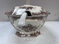 Johnson Bros Old Britain Castles Soup Tureen With LID Multicolored Rectangular