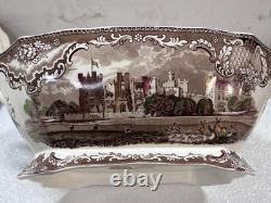 Johnson Bros Old Britain Castles Soup Tureen With LID Multicolored Rectangular