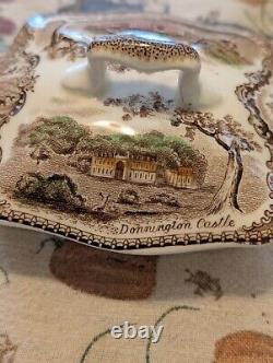 Johnson Bros Old Britain Castles Teapot Saucers Sugar Bowl China