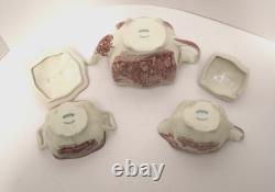 Johnson Bros Old Britain Castles Teapot Sugar & Creamer Beautiful Condition