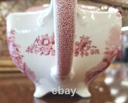 Johnson Bros Old Britains Castles Pink Sq. Footed Teapot Donningham Farnham 1792