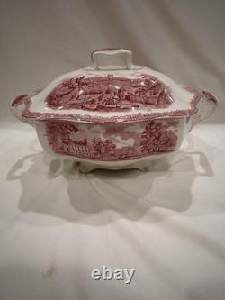 Johnson Bros Old British Castles Pink Soup Tureen