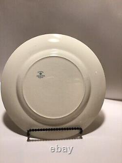 Johnson Bros. Pareek Dinner Plates(set Of 8)Snowflake Gold Filigree WGreen Ring