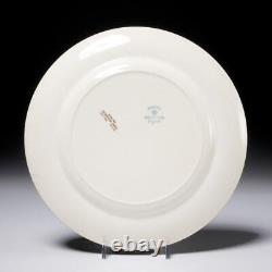 Johnson Bros Pareek Ovington Green Rim Floral Salad Luncheon Plates 1900s 9dia