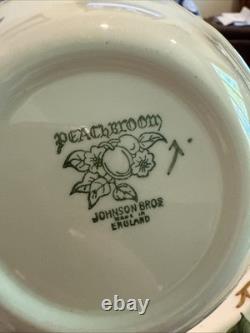 Johnson Bros Peach Broom Fruit Cereal Bowls Set Of 8 Bloom