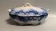 Johnson Bros Peach Royal Flow Blue Large Covered Vegetable Bowl