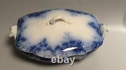 Johnson Bros Peach Royal Flow Blue Large Covered Vegetable Bowl