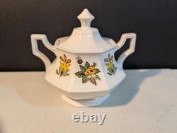 Johnson Bros Persian Garden Tea Set Tea Pot, Cream, Sugar Lid. No Chips Crazing