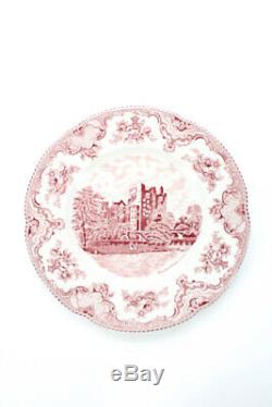 Johnson Bros Pink China Old Castles 69 Piece Dinnerware Set