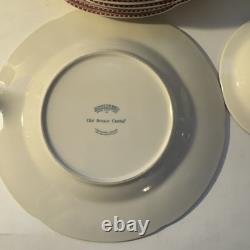 Johnson Bros Pink Old Britain Castles 10' Dinner Plates & bowls Blarney Castle