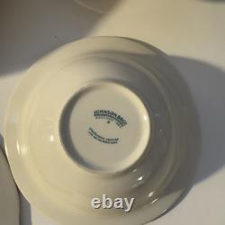 Johnson Bros Pink Old Britain Castles 10' Dinner Plates & bowls Blarney Castle