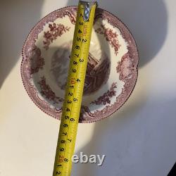 Johnson Bros Pink Old Britain Castles 10' Dinner Plates & bowls Blarney Castle