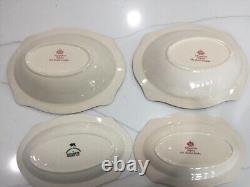 Johnson Bros Pink Old Britain Castles 4 Pieces Oval Bowls /Relish Underplate