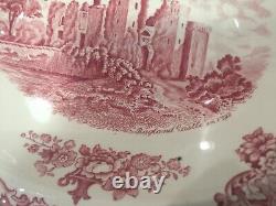 Johnson Bros Pink Old Britain Castles 4 Pieces Oval Bowls /Relish Underplate