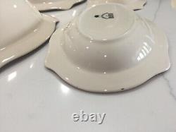 Johnson Bros Pink Old Britain Castles 4 Pieces Oval Bowls /Relish Underplate