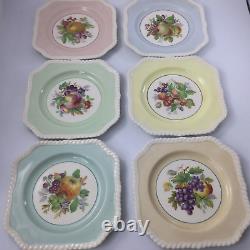 Johnson Bros. Porcelain Dessert Plates Dishes Fruits Set of 6 England