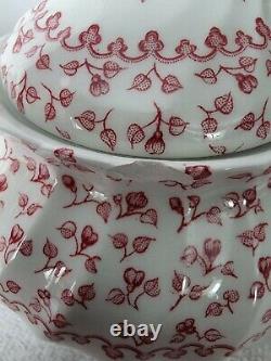 Johnson Bros ROSE BOUQUET SUGAR BOWL with LID Made in England 6 3/4W x 4 1/2H