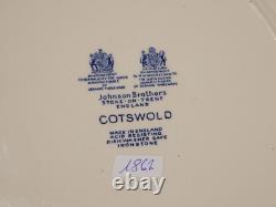 Johnson Bros Rare Table Service 18 Plates Semi Porcelain Cotswold Blue