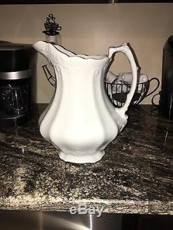 Johnson Bros Rare White Ironstone Antique Pitcher 3