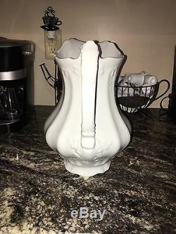 Johnson Bros Rare White Ironstone Antique Pitcher 3