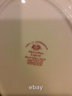 Johnson Bros Red English Chippendale Platter And 29 Assorted Pieces