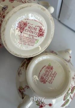 Johnson Bros Rose Chintz 15 Piece Tea & Coffee Set Made in England