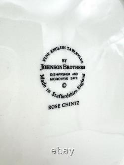 Johnson Bros Rose Chintz Dinner Plates 9 7/8, Set of 4