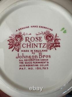 Johnson Bros Rose Chintz English China Dinner Set 8 Place + Serving Pieces