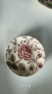 Johnson Bros Rose Chintz Floral Dinner Set Plate & Bowl Ceramic England set 23