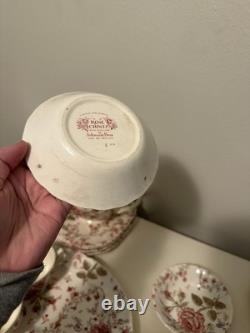 Johnson Bros Rose Chintz Ironstone Dinner Set Teapot Plate Cup Saucer Bowl