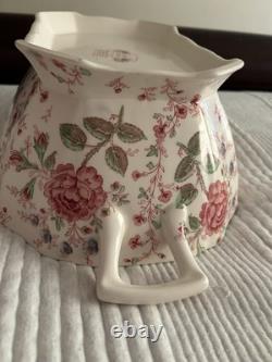 Johnson Bros Rose Chintz Large Covered Soup Tureen 15.5 Excellent Condiiton