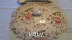 Johnson Bros Rose Chintz Large Rectangular Soup Tureen & LID Mint Condition