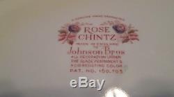 Johnson Bros Rose Chintz Large Rectangular Soup Tureen & LID Mint Condition